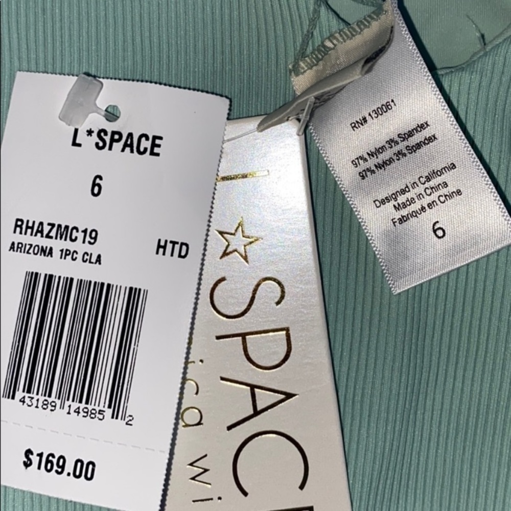 L*Space Ribbed Arizona One Piece Swimsuit Sz 6 - Picture 6 of 6